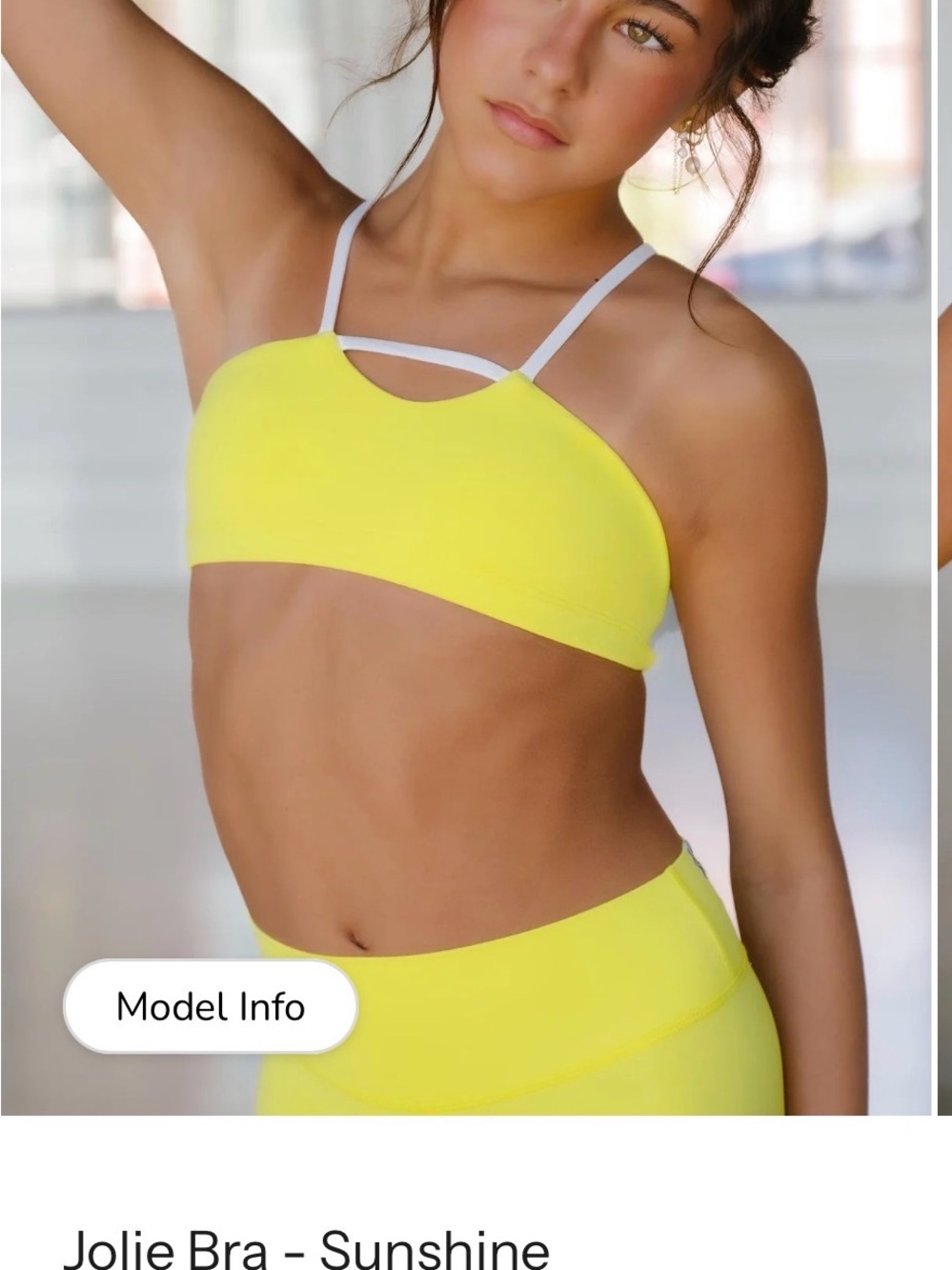 FIVE Jolie Sunshine Yellow Top with White Straps